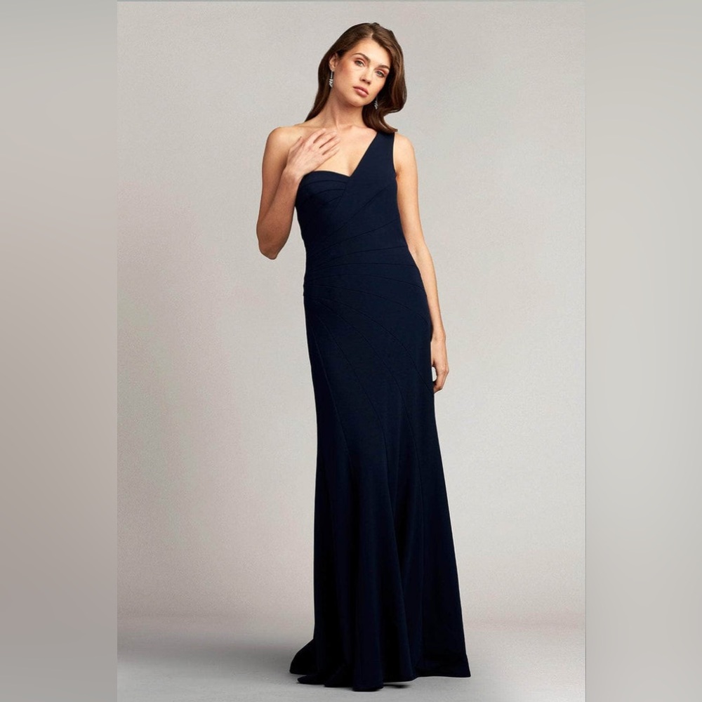 Tadashi Shoji - One Sleeve A-line Evening Dress - Picture 1 of 4